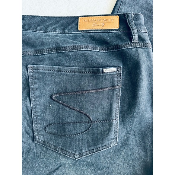 Melissa McCarthy Seven7 Skinny Jeans Classic Style Dark Denim Wash Size 26W BNWT - Picture 1 of 14